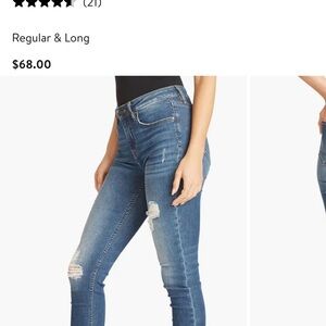 Vigoss Women's Blue Ripped Skinny Jeans